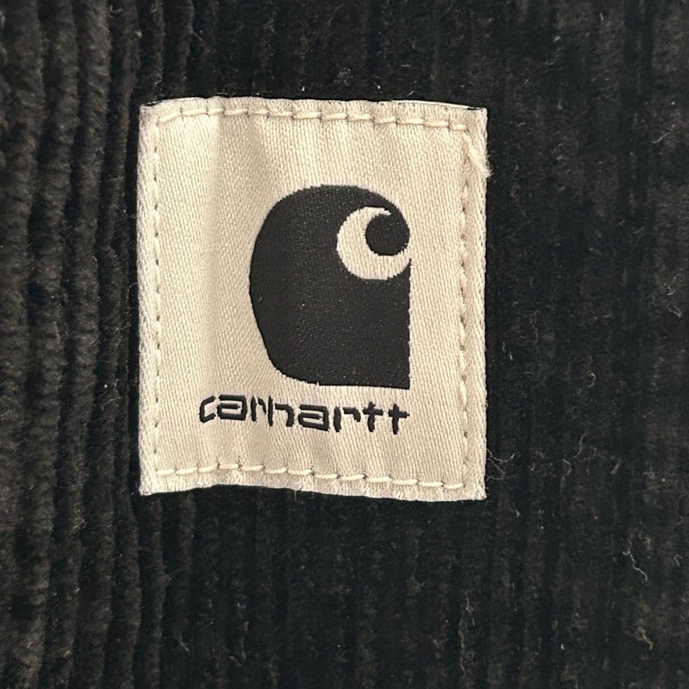 Carhartt WIP Bib Overalls Black Corduroy Size Medium - Picture 11 of 12